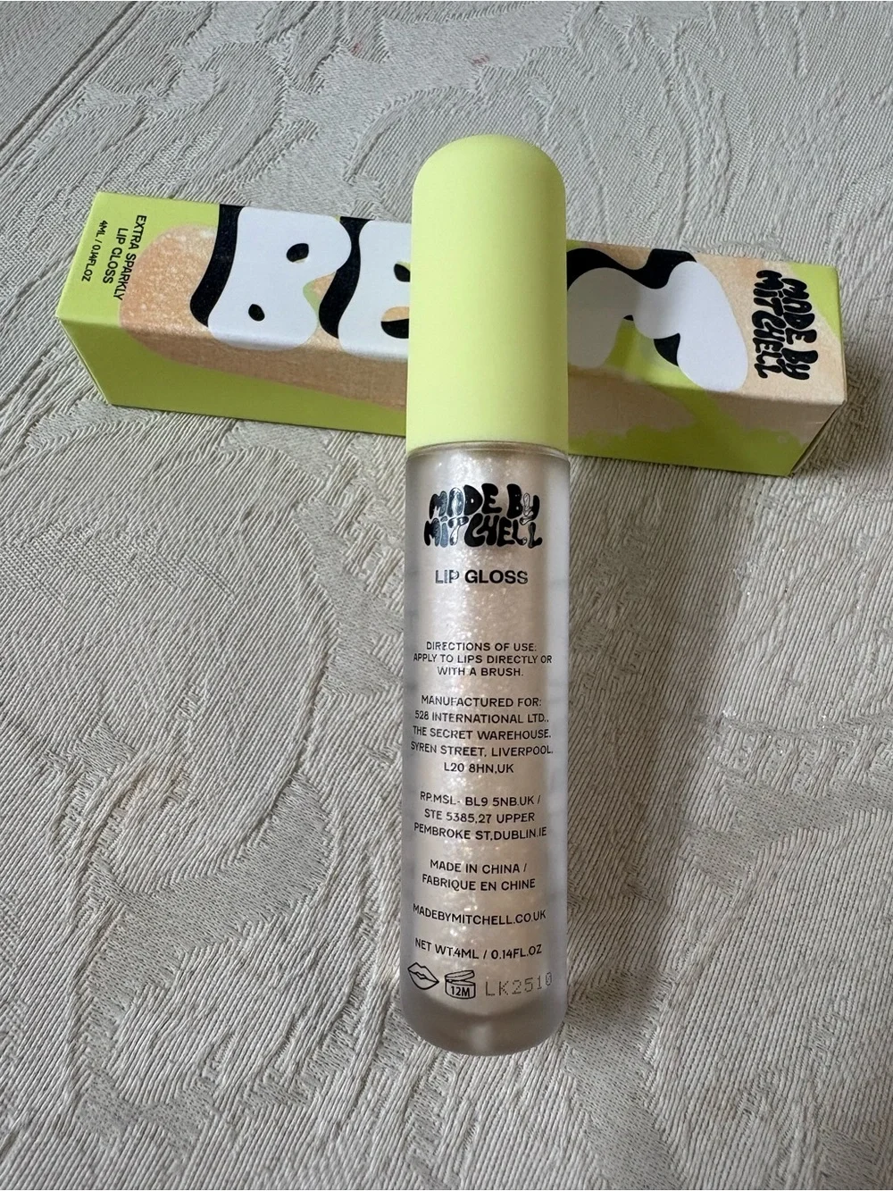 Made by Mitchell Beam Lipgloss in Extra Sparkly BNIB